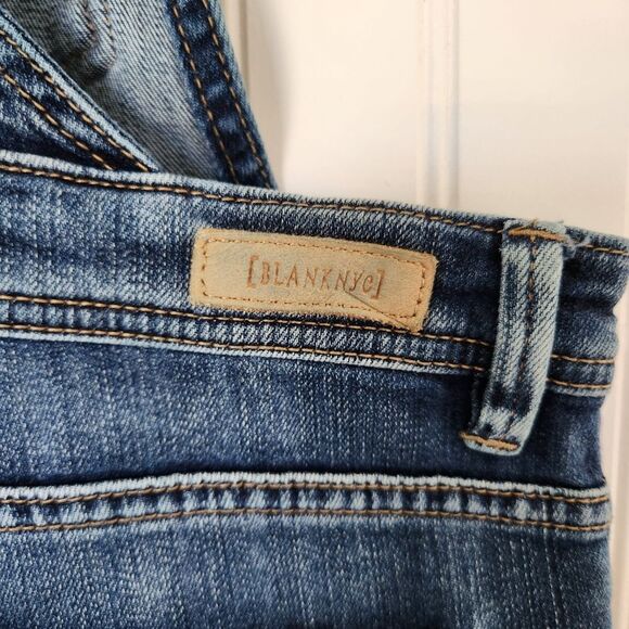BLANK NYC Essential Dark Wash Denim Overalls size 27 - Picture 6 of 8
